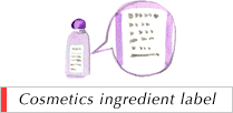 Cosmetics ingredient label